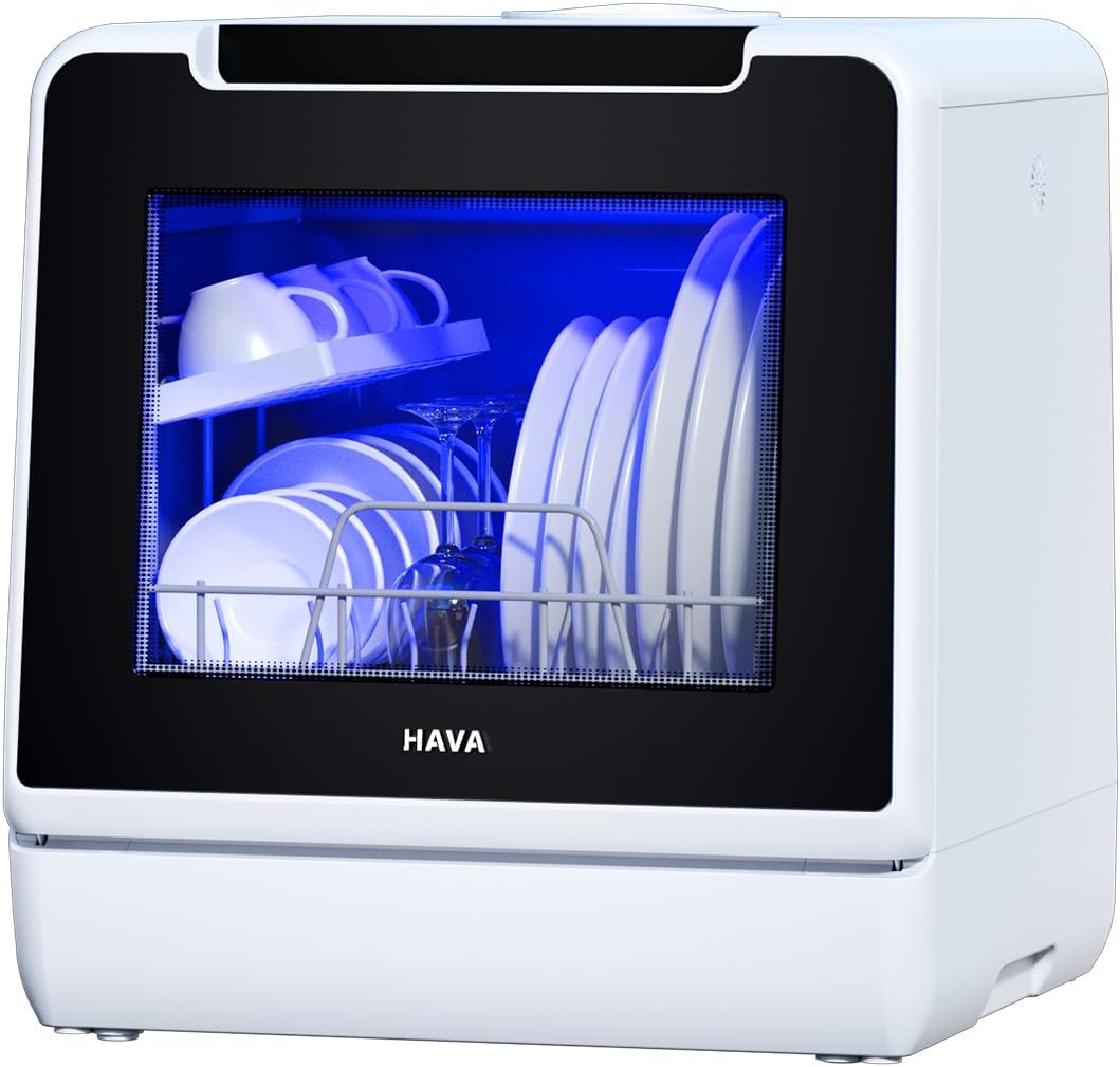 HAVA Countertop Dishwasher with 8 Wash Programs for Easy Cleaning