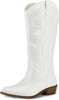 mysoft Women's Cowboy Boots Mid Calf Cowgirl Embroidered (Style GR59)