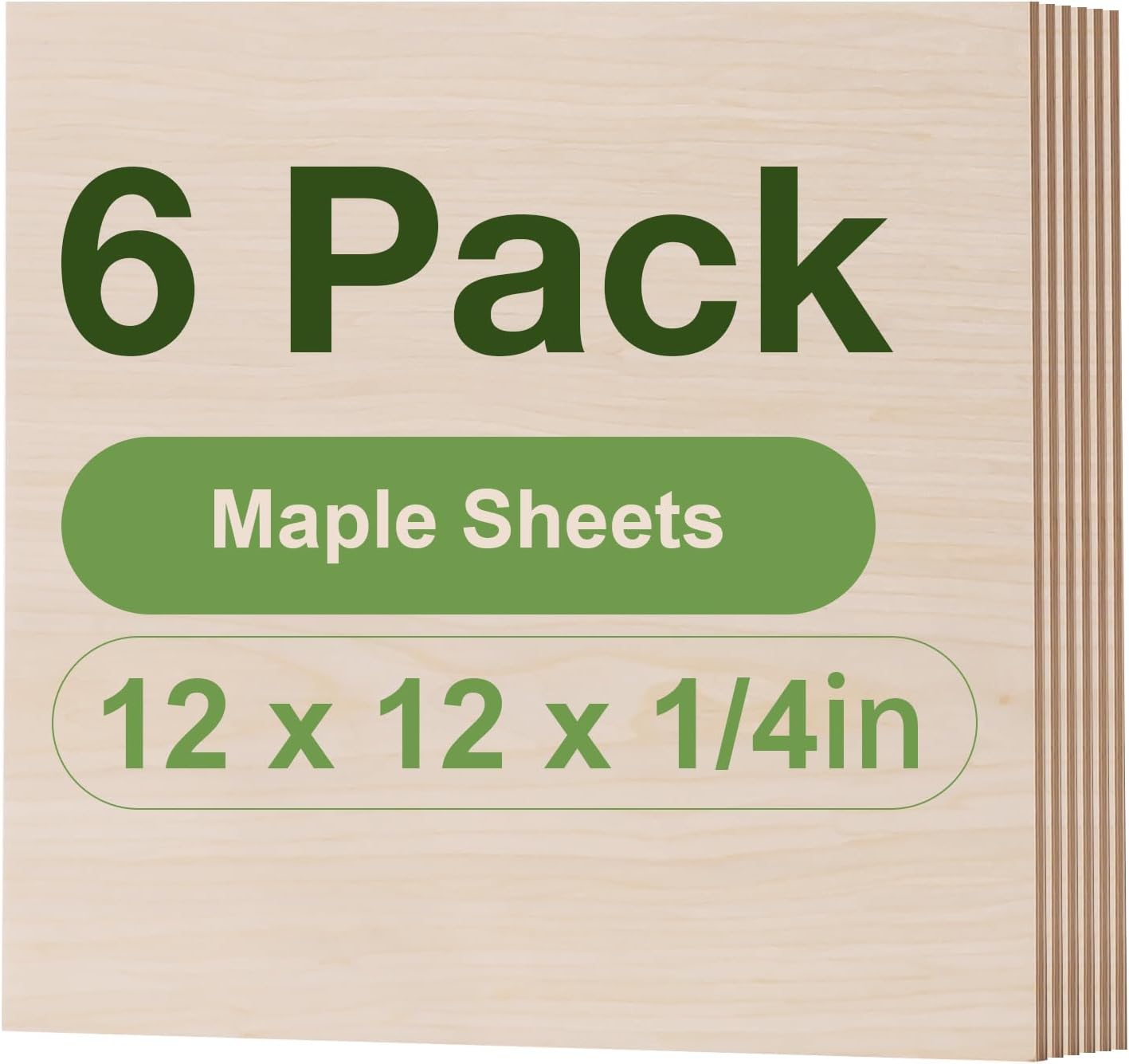 Premium Maple Plywood Sheets for Laser Cutting and Engraving