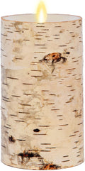 Luminara Real Birch Bark Wrapped Flameless LED Candle - Realistic