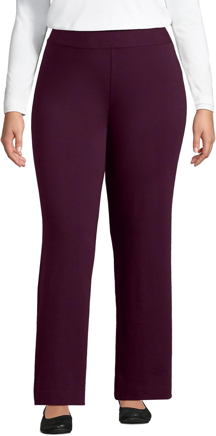 Lands' End Starfish Mid Rise Straight Leg Pants for Comfort