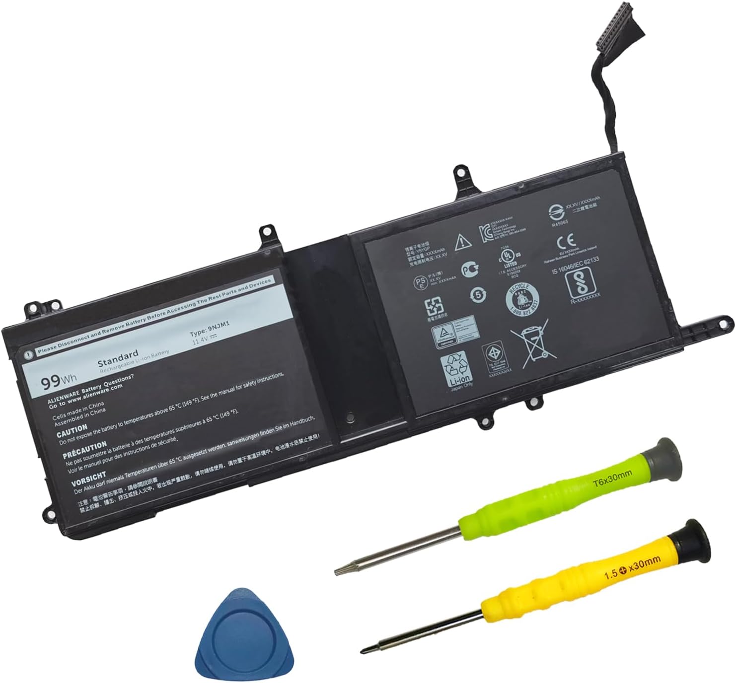 Extended Power for Dell Alienware & Dell Series | SUNNEAR 3-Cell Laptop Battery