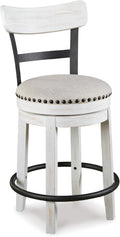 Modern Swivel 24.5 in Counter Height Barstool - Rustic-Industrial