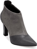 Womens Splicing Fabric Pointed Toe Stiletto Ankle Booties 8.5cm Heel