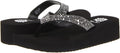 Yellow Box Women Africa Flip Flop Wedge - Embellished Strap Comfort