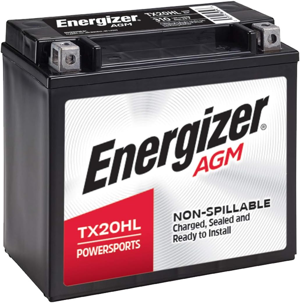 Energizer TX20HL AGM Motorcycle Battery with 310 CCA Power