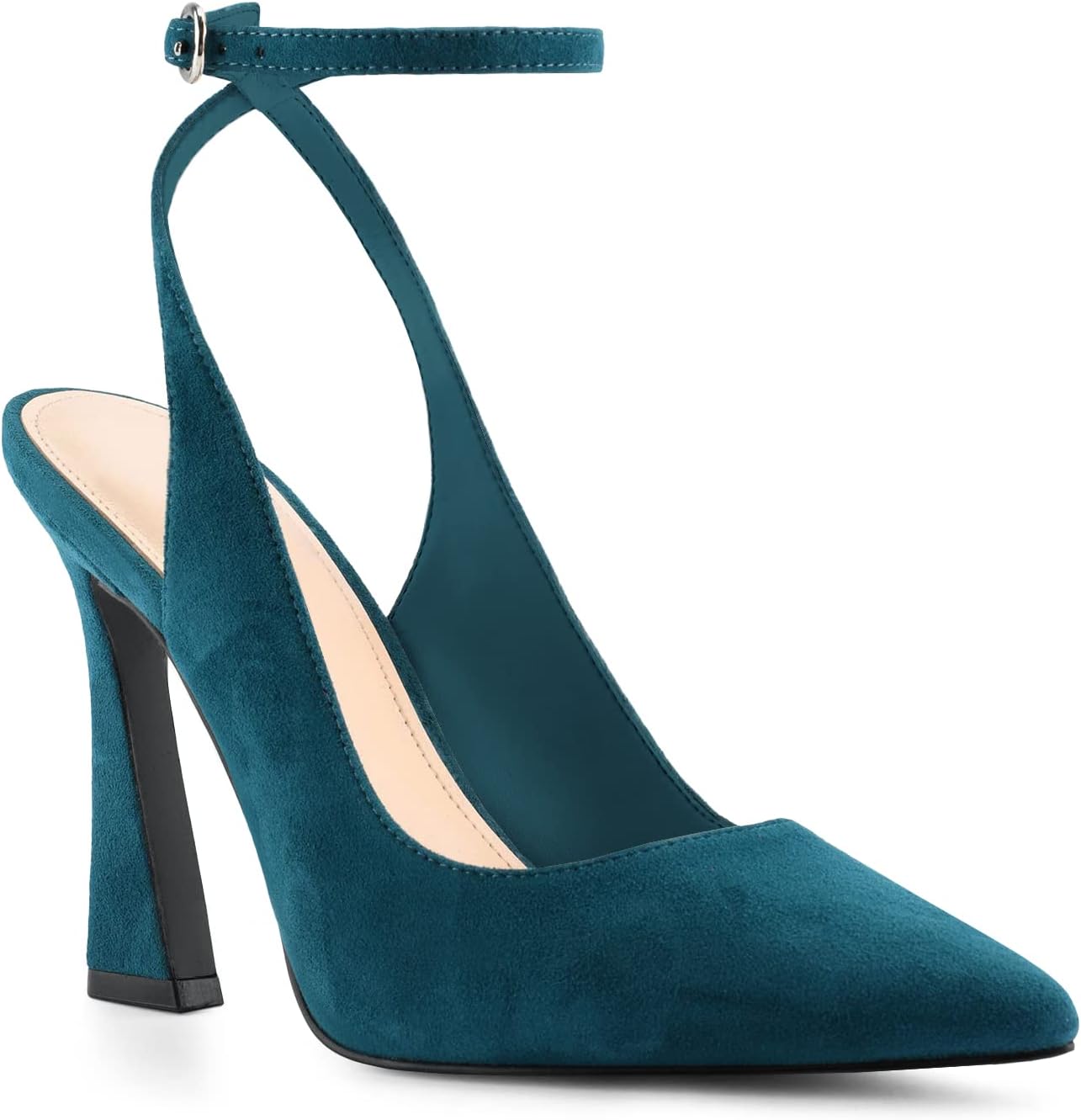 Womens Closed Toe Ankle Strap Heels for Elegant Occasions