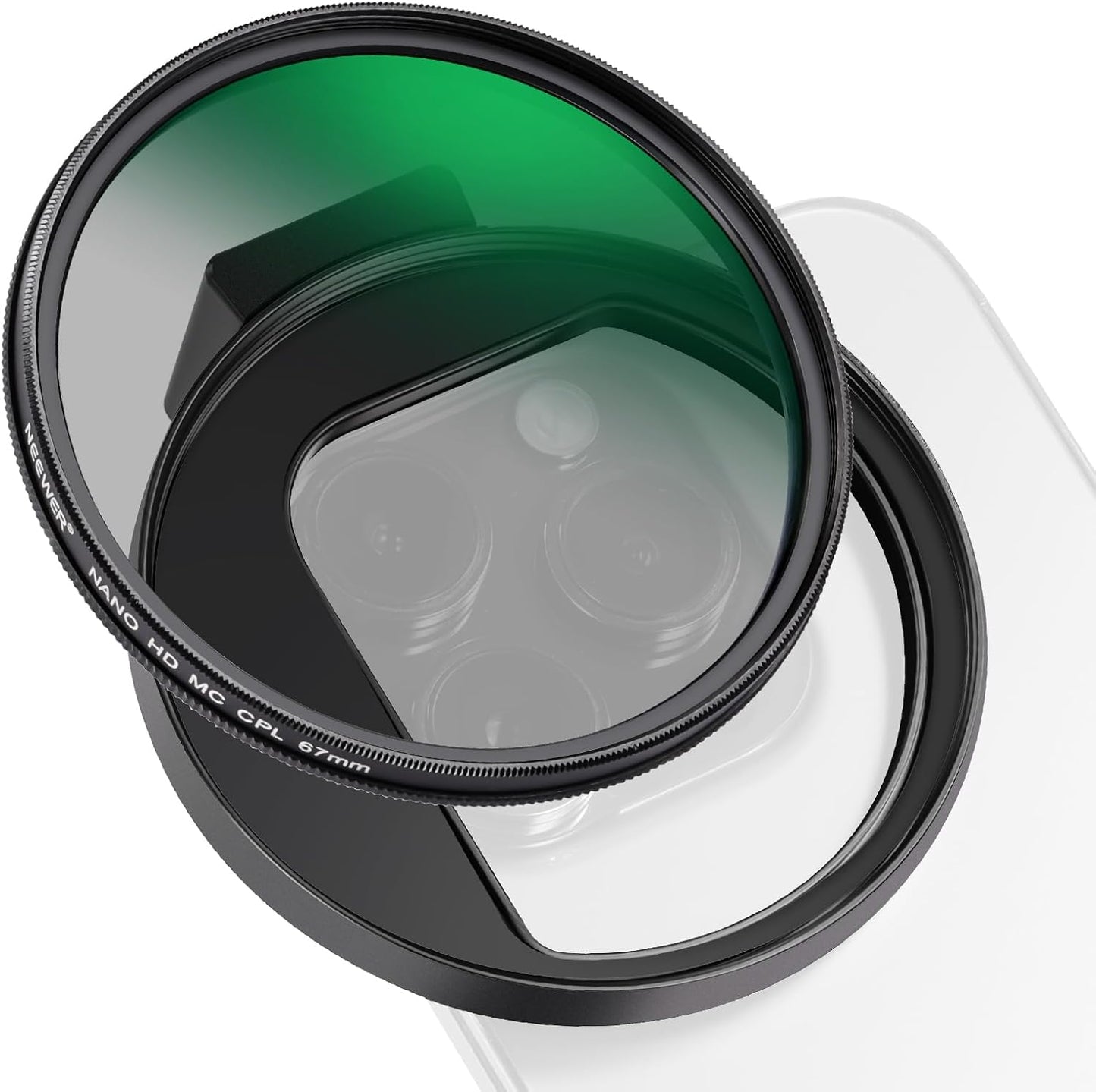 NEEWER CPL Filter for Phone - 67mm Polarizing Lens Accessory