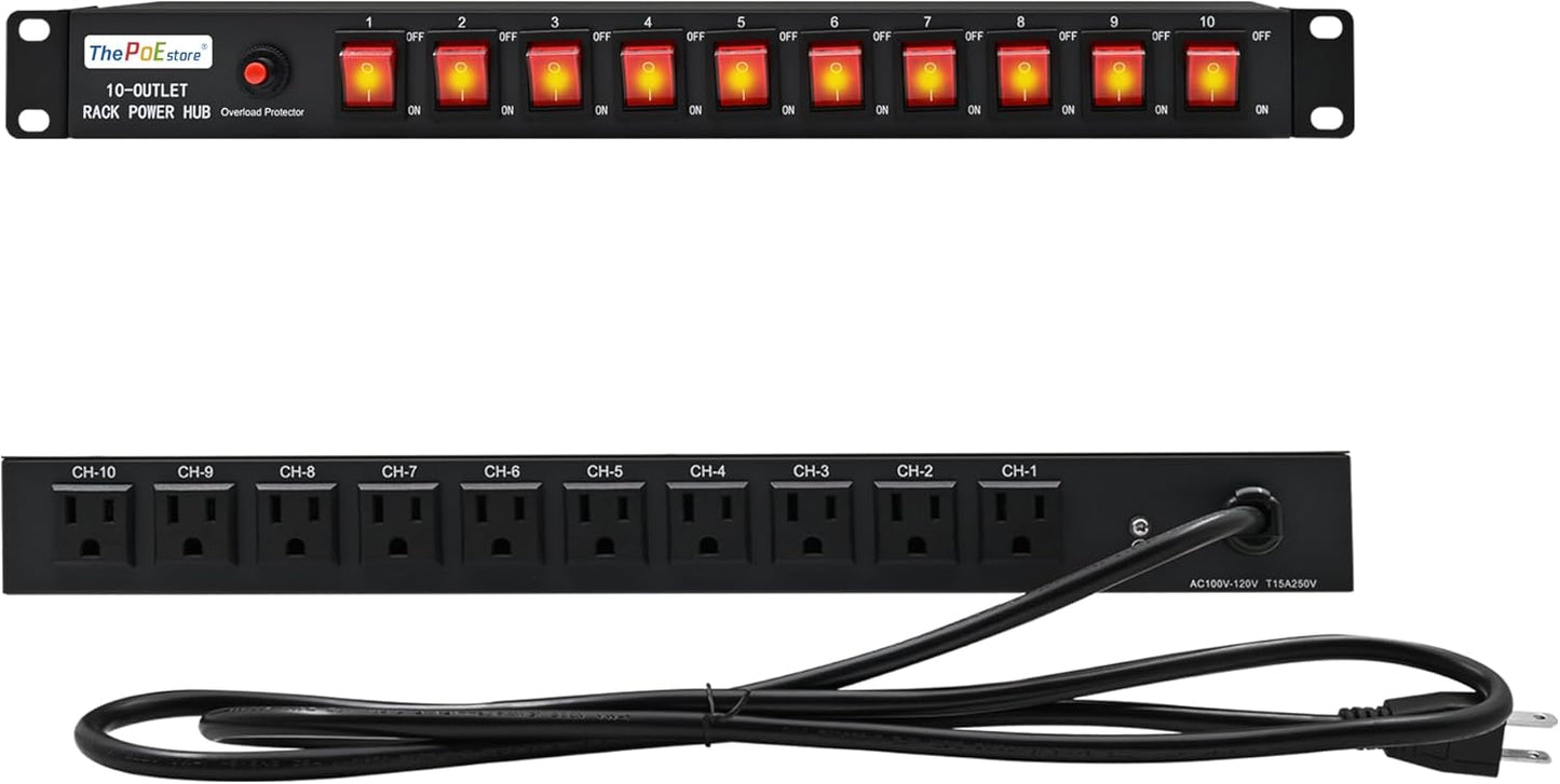 Network-Grade Surge Protection Power Strip - Ideal for Server Racks