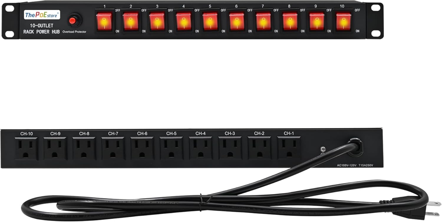 Network-Grade Surge Protection Power Strip - Ideal for Server Racks