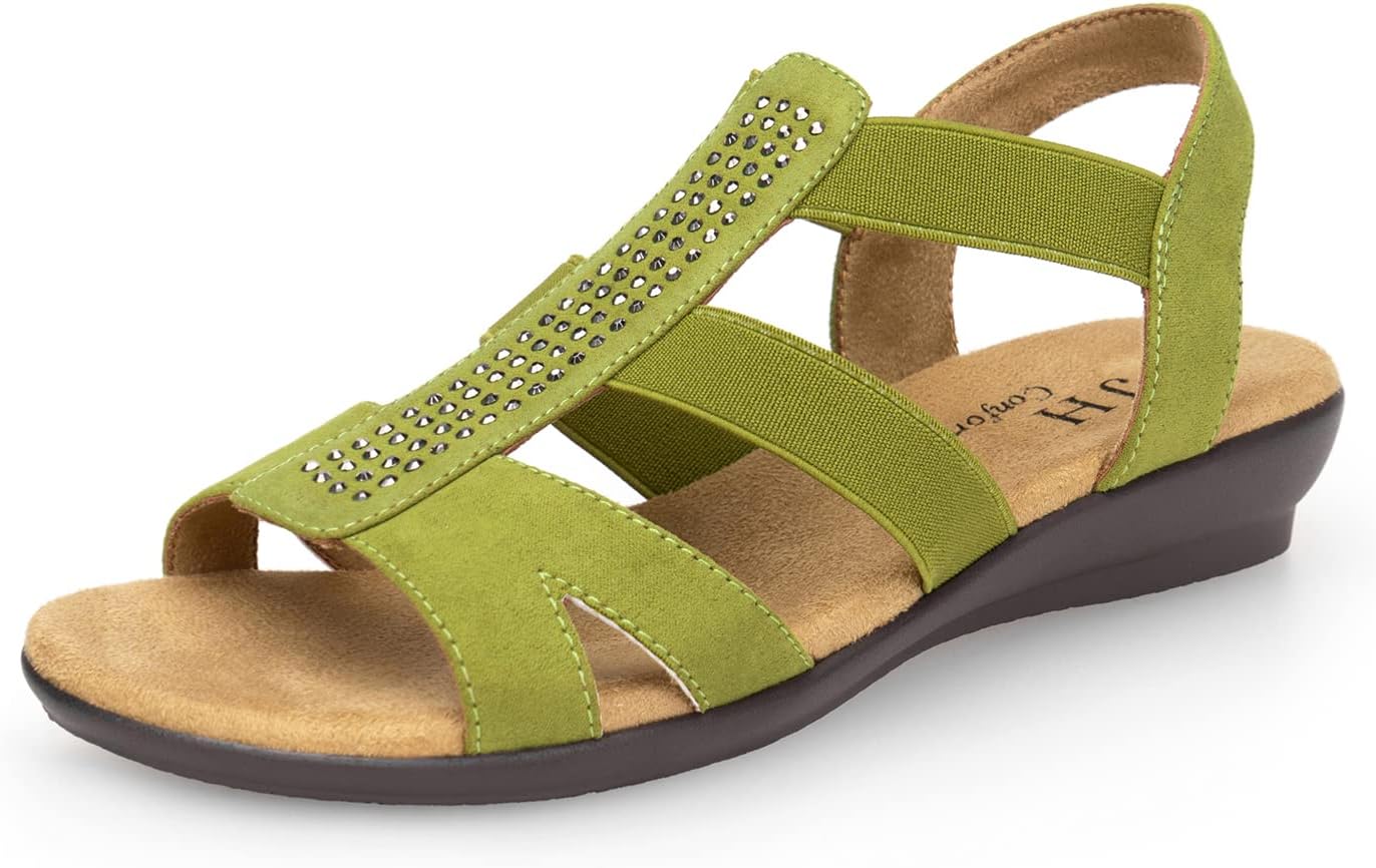 VJH confort Women's Comfort Flat Sandals for Summer Fun