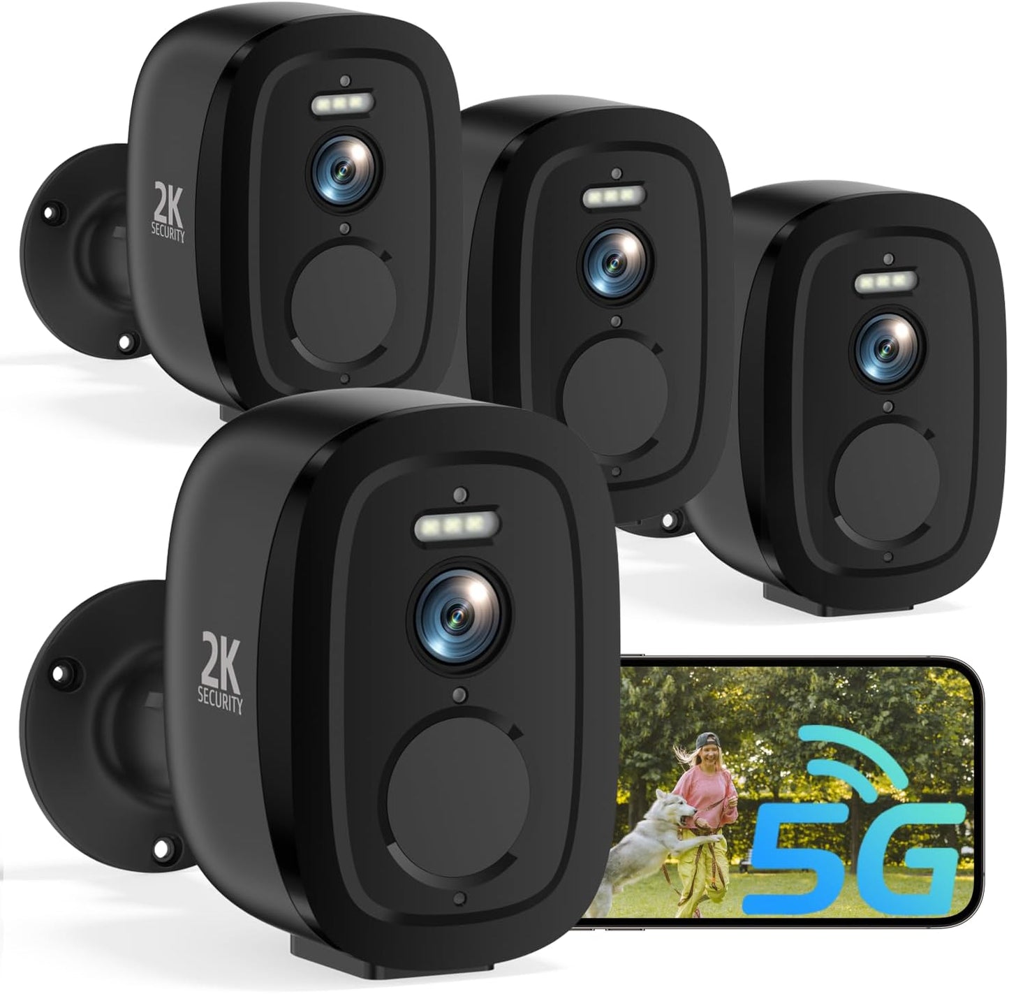 2.4G/5G WiFi Security Cameras Wireless Outdoor for Home Use