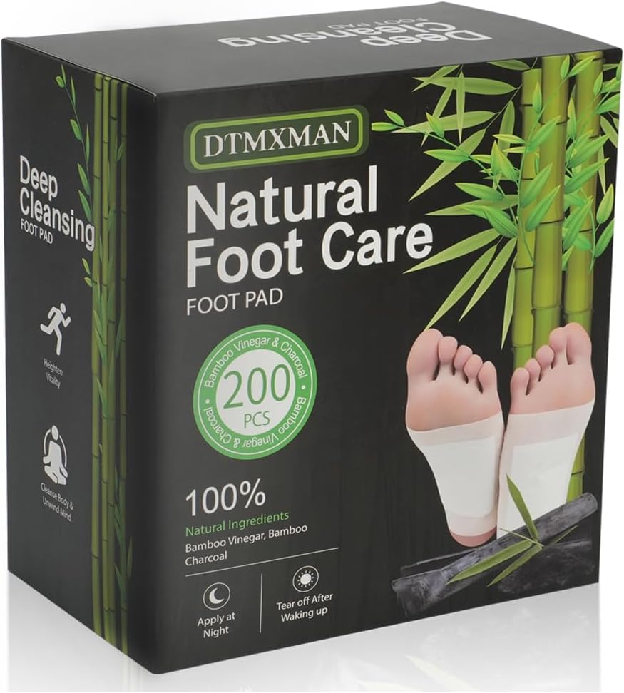 200 Packs Bamboo Foot Pads for Natural Cleansing and Relaxation