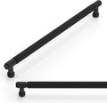 10 Pack Matte Black Knurled Cabinet Pulls 10 in - Durable Kitchen