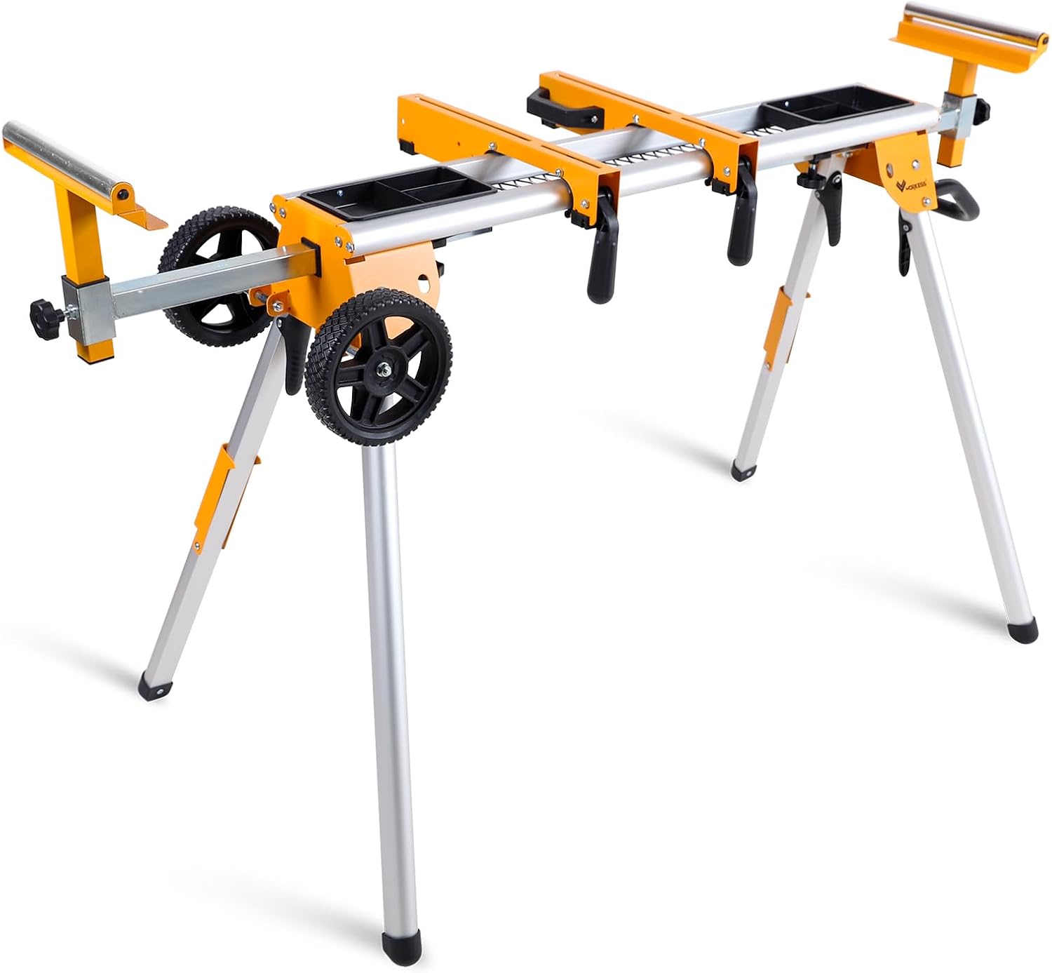 Portable Miter Saw Stand with 6.75 in Wheels for Easy Use