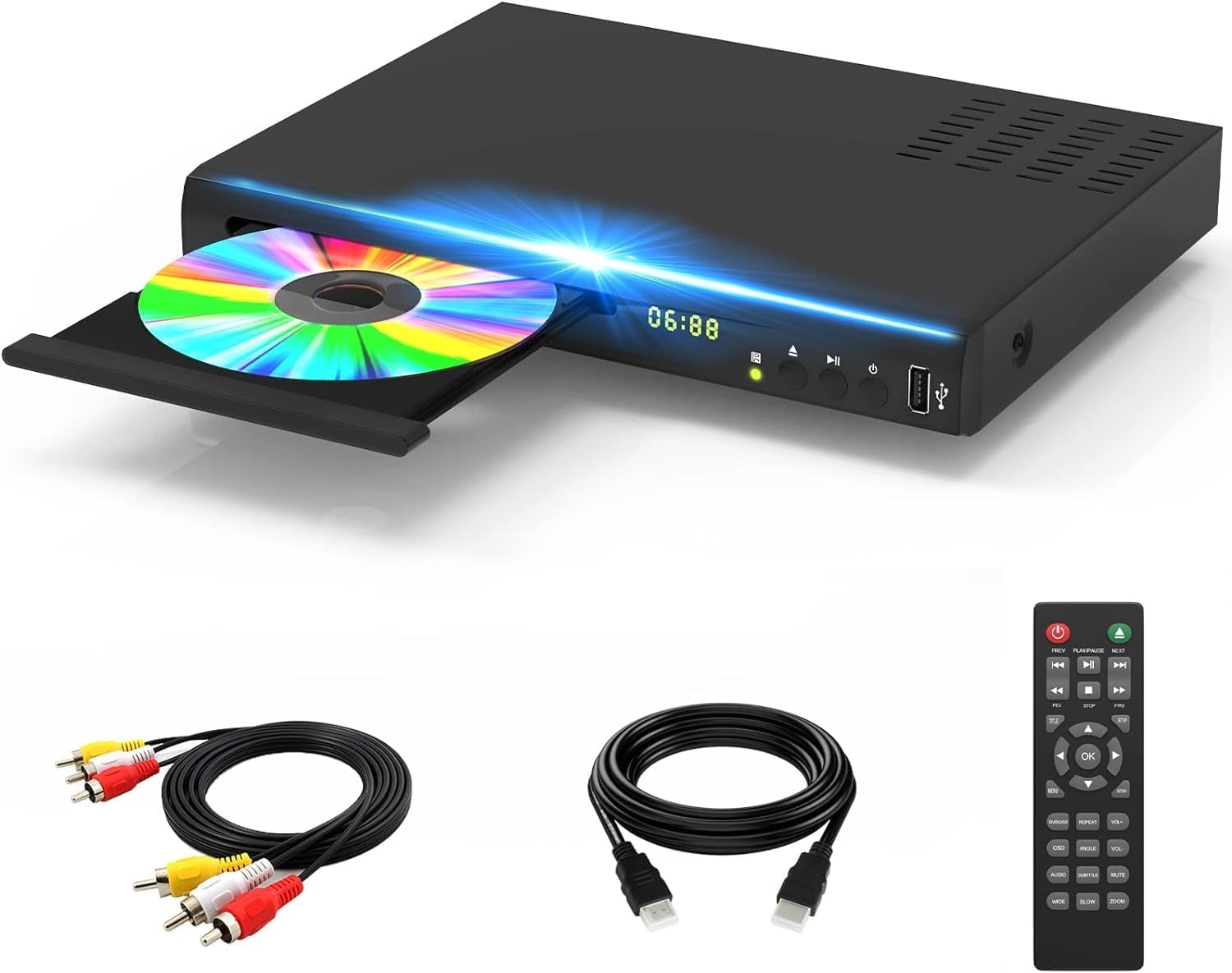 Blu Ray DVD Player with 1080P Full HD Playback and USB Support