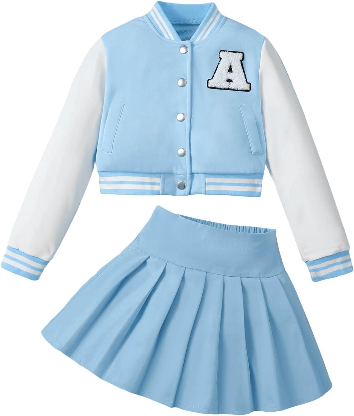 Trendy Girls 2 Piece Outfits Skirt Set for Fall and Winter