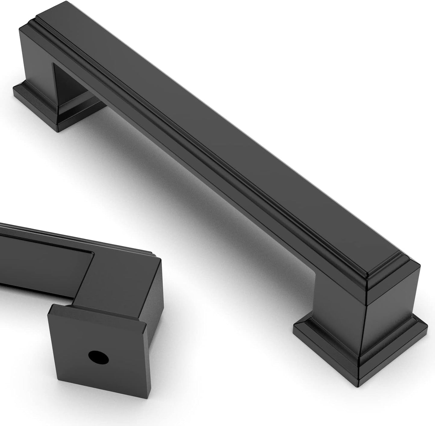 Asidrama 10 Pack Matte Black Kitchen Cabinet Handles for DIY