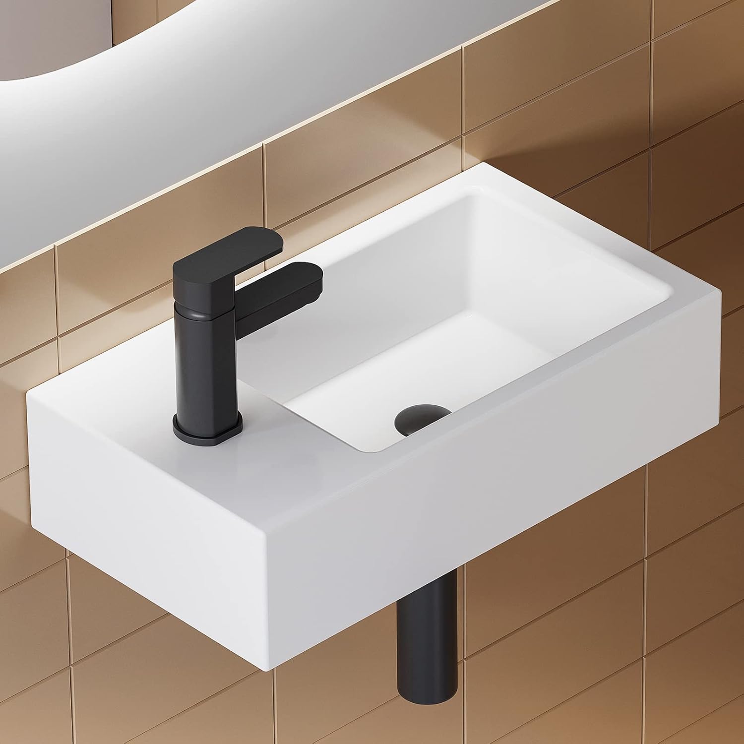 Small Bathroom Sink for Compact Spaces - Wall Mount Design
