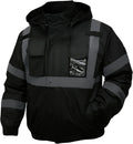 Safety jacket for men Reflective High Visibility Hooded Bomber - Warm