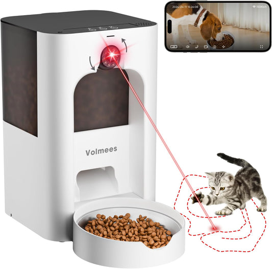 Smart Pet Feeder with Camera & Laser Play