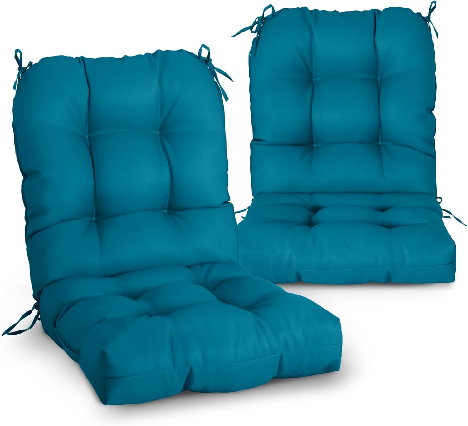 EAGLE PEAK Tufted Outdoor/Indoor Chair Cushions Set of 2