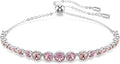 Swarovski Emily Tennis Bracelet - Dainty Pink & Blue Sparkle