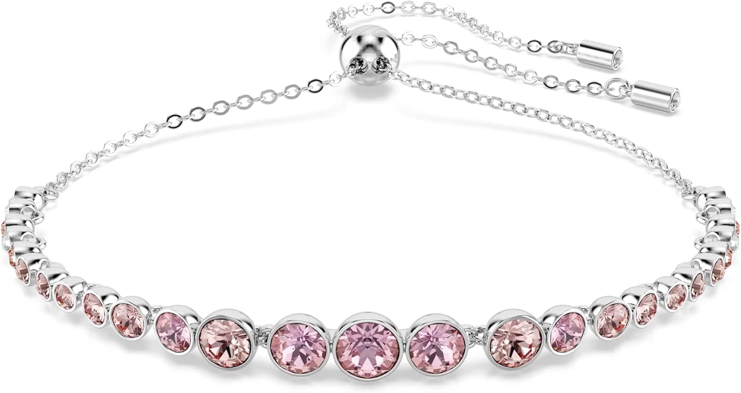 Swarovski Emily Tennis Bracelet: Dazzling Pink and Blue Crystals