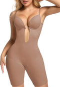 Decorus Backless Plunge Shapewear Bodysuit - Full Body Tummy Control