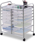 Giantex 12 Drawer Rolling Storage Cart Tools Scrapbook Paper Organizer
