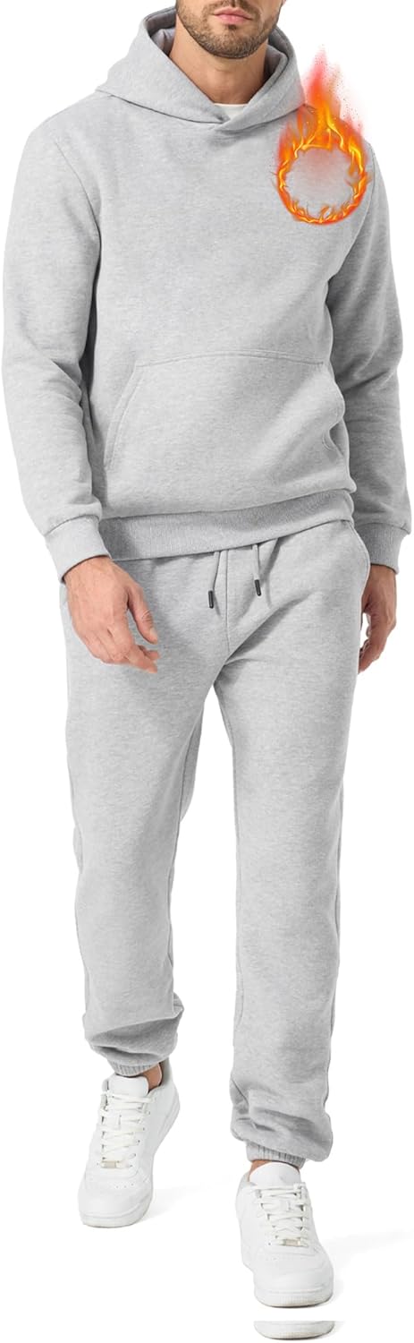 JMIERR Men's 2 Piece Outfits Hoodie Sweatshirt Tracksuit Set