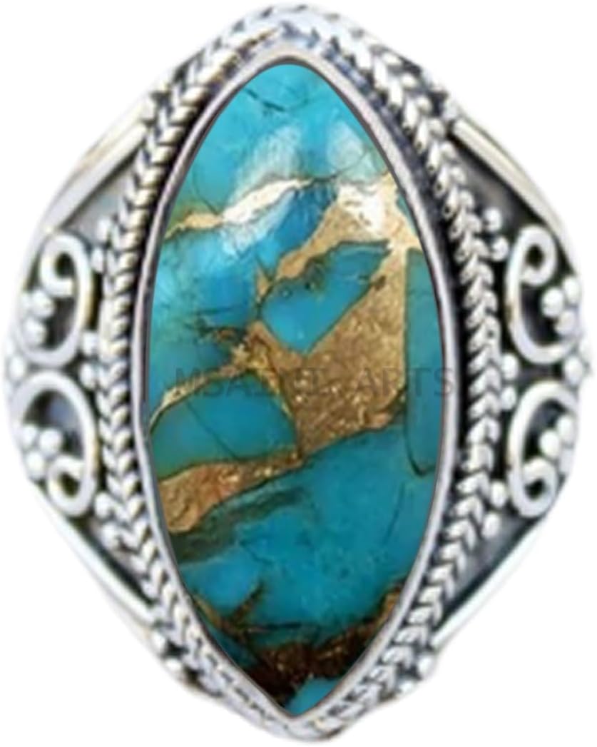 Solid 925 Sterling Silver Ring for Women & Girls with Mystic Quartz
