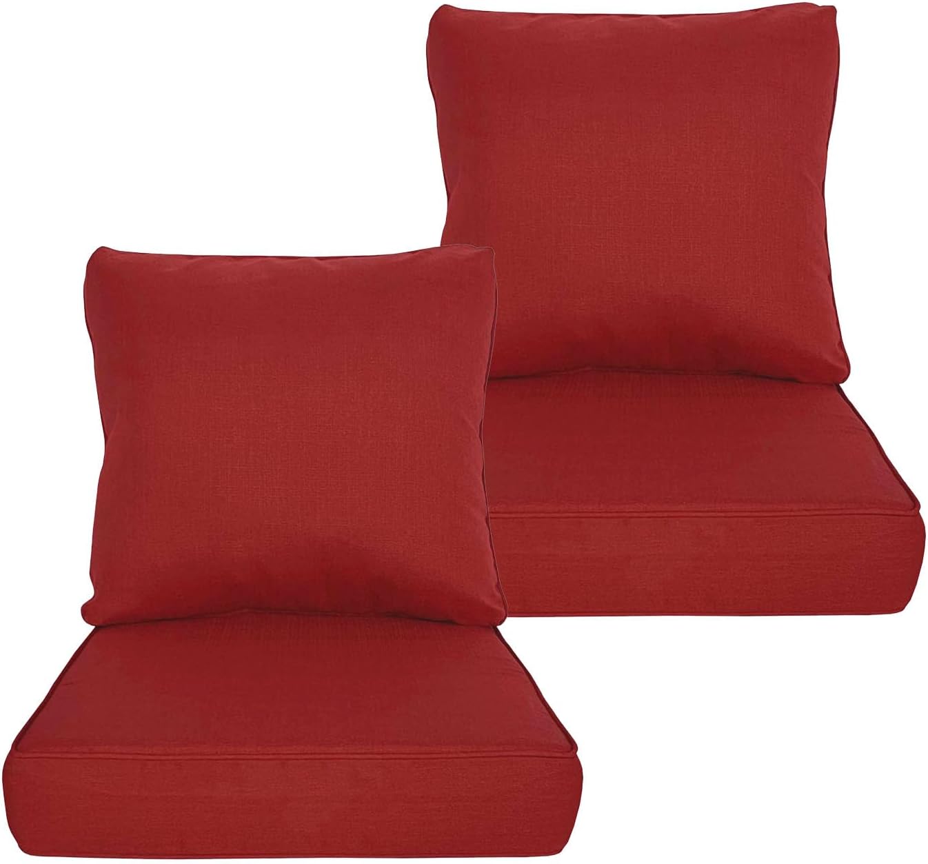 24x24 inch Outdoor Deep Seat Cushions Set of 2 for Comfort