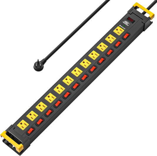 CRST 12 Outlet Surge Protector with Individual Switches