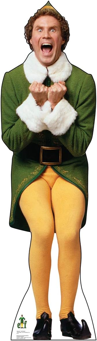 Life Size Cardboard Cutout of Buddy the Elf for Festive Fun