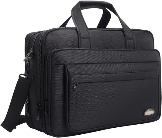 Large Briefcases For Men Canvas Tote Bag for 15.6 to 19 Inch Laptops
