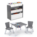 Toddler Playroom Table and Chair Set - Compact 4-Piece Playroom Set
