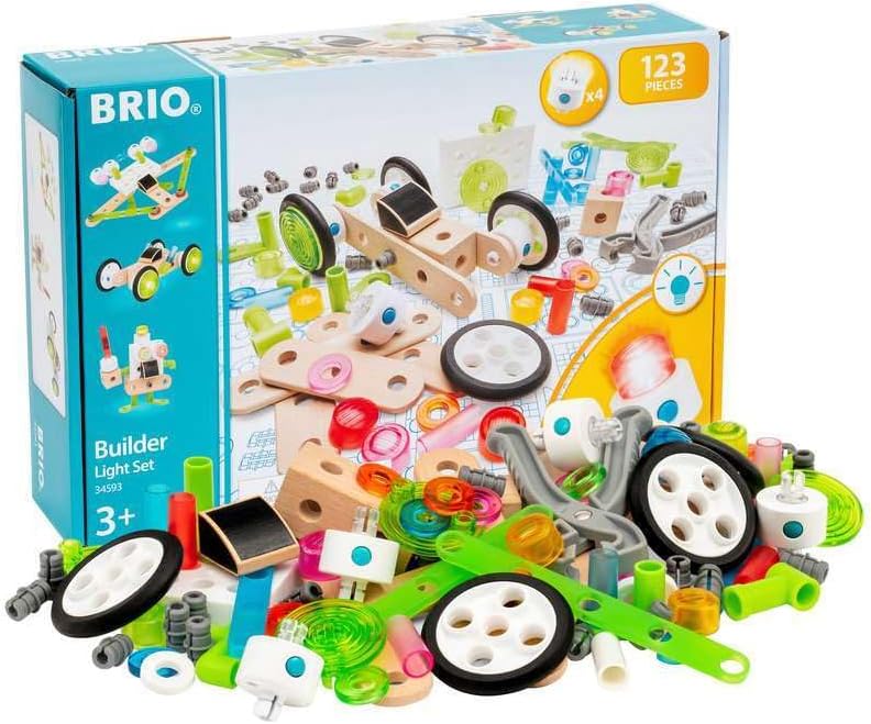 BRIO Builder Light Set - Perfect Wooden Toy Train Set for Kids