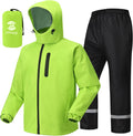 Men's Waterproof Rain Suit 2pcs Packable Rain Gear - Lightweight