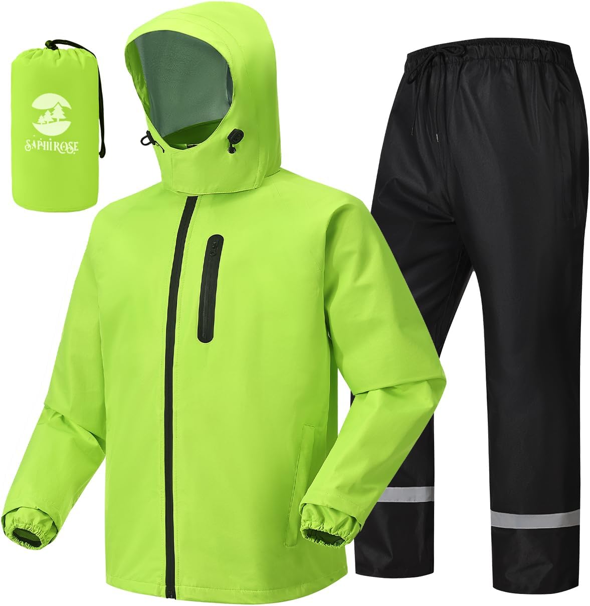SaphiRose Men's Waterproof Rain Suit for Golf and Outdoor Activities