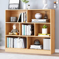 IOTXY Open Shelf Low Bookcase - 3-Tier Pear Yellow Display Cabinet