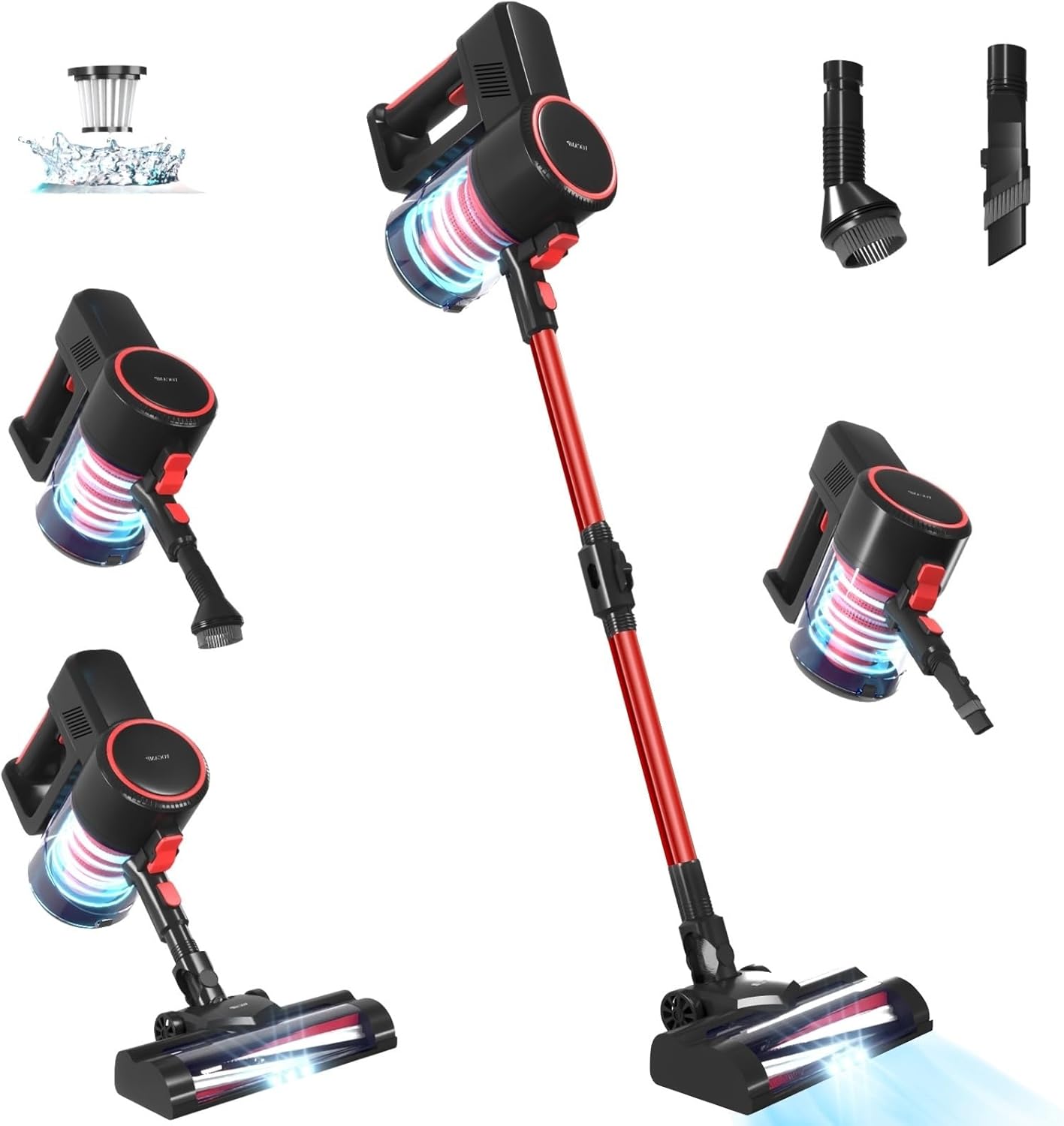 Moonear Cordless Stick Vacuum Cleaner with Powerful Suction