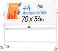 Rolling Dry Erase Board 70 x 36 - Large Portable Magnetic Whiteboard