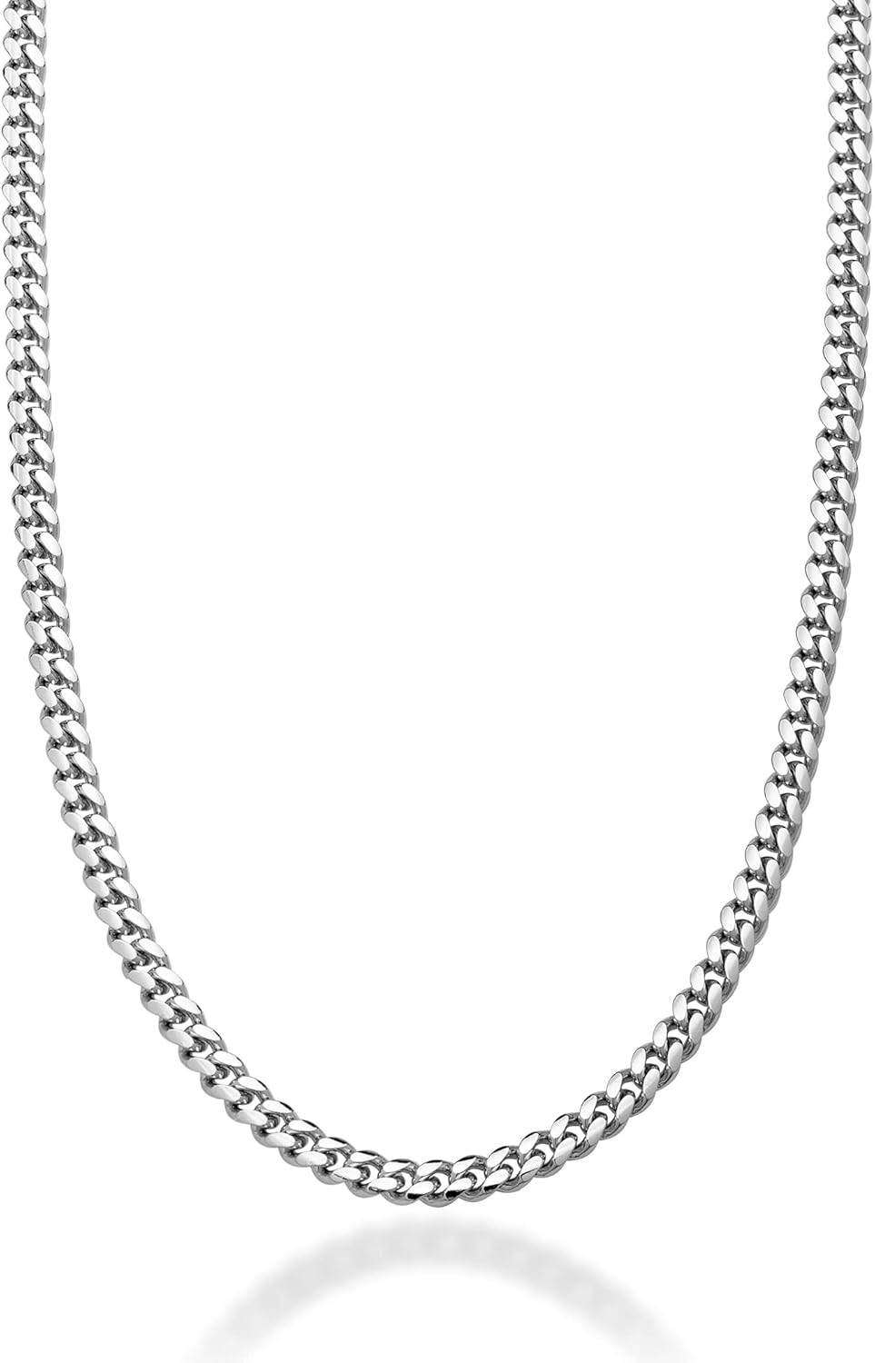Miabella Italian Heavy 925 Sterling Silver Curb Chain Necklace