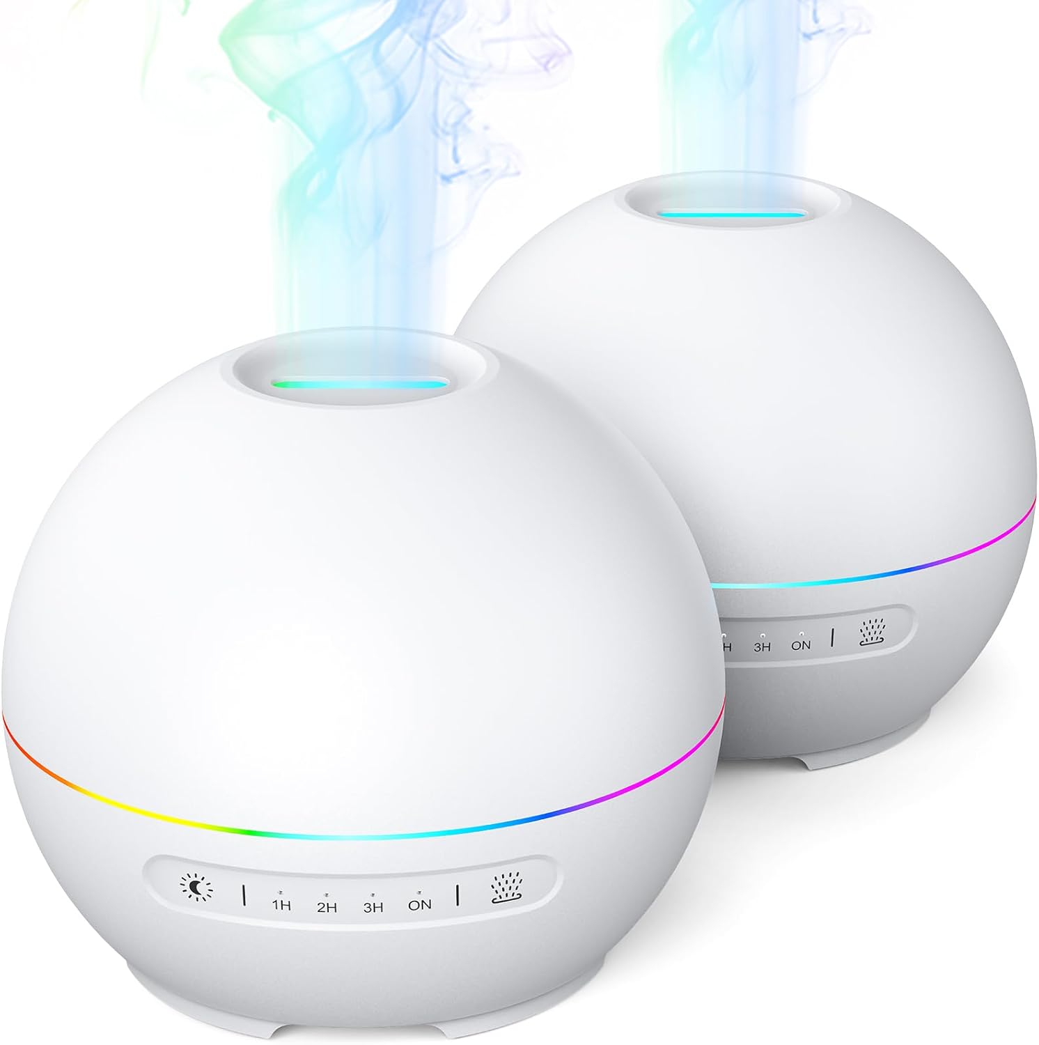 2 Pack Essential Oil Diffuser for Home with 10 Hours Aroma