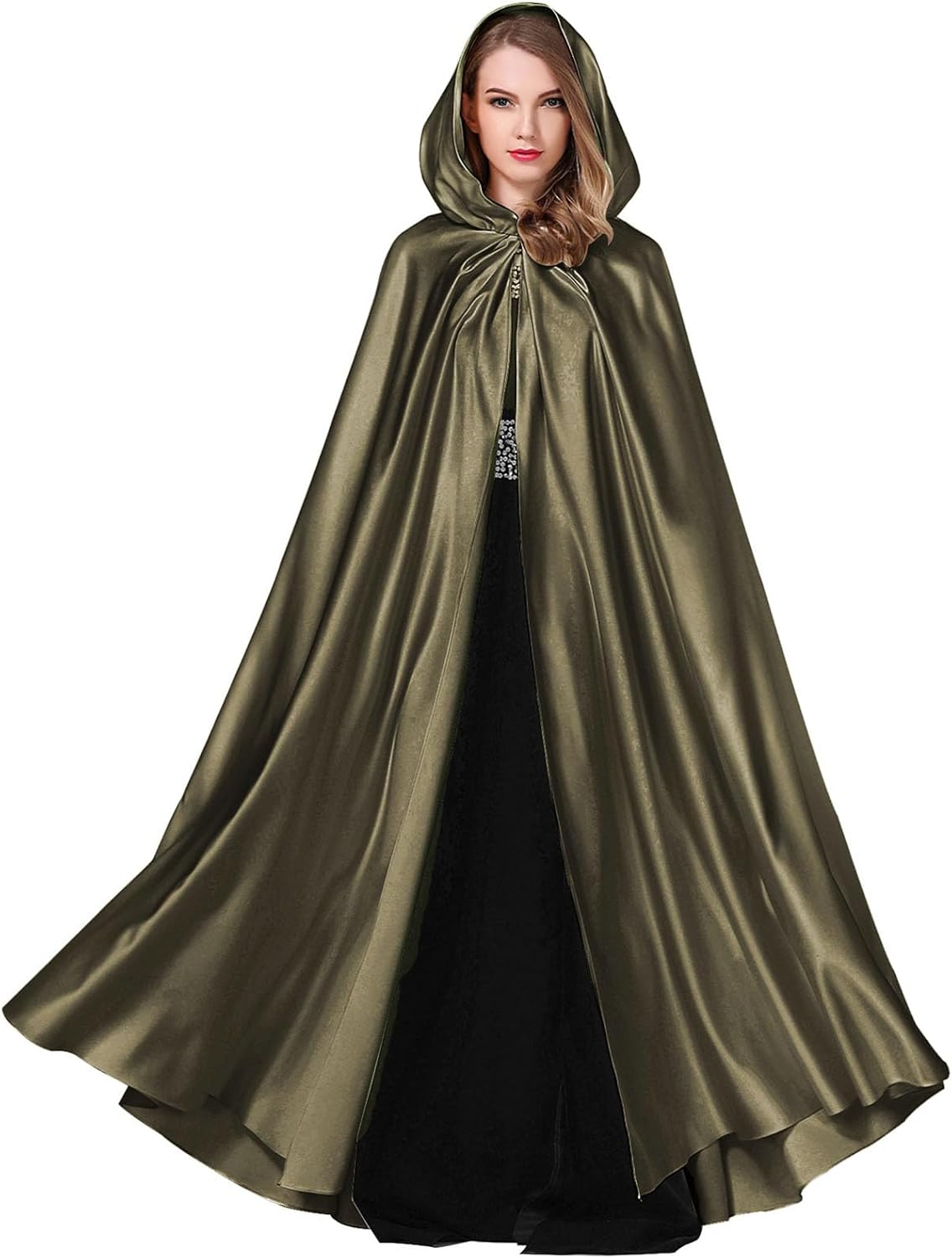 BEAUTELICATE Women's Wedding Hooded Cape Bridal Cloak Poncho
