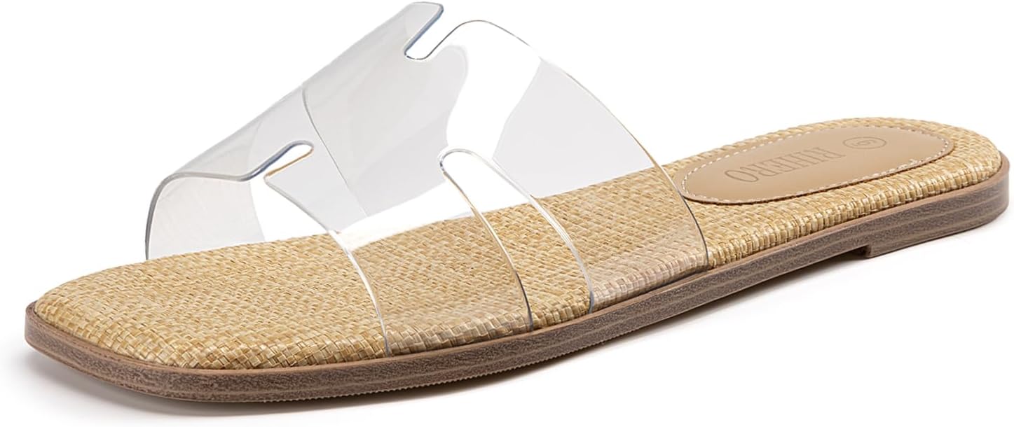 Rihero Women's Dressy Flat Sandals for Comfortable Summer Wear
