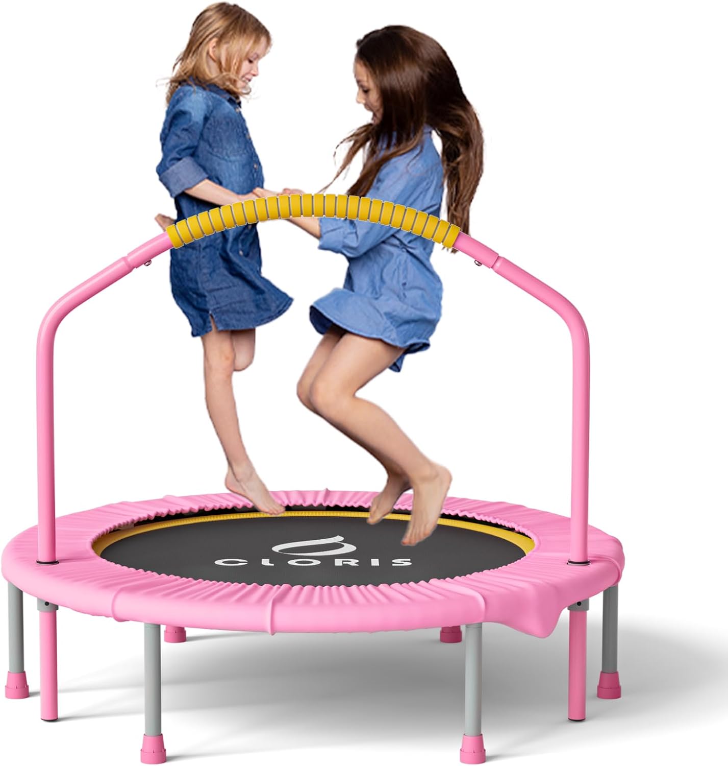 CLORIS 38in/48in Folding Trampoline for Safe Fun and Fitness