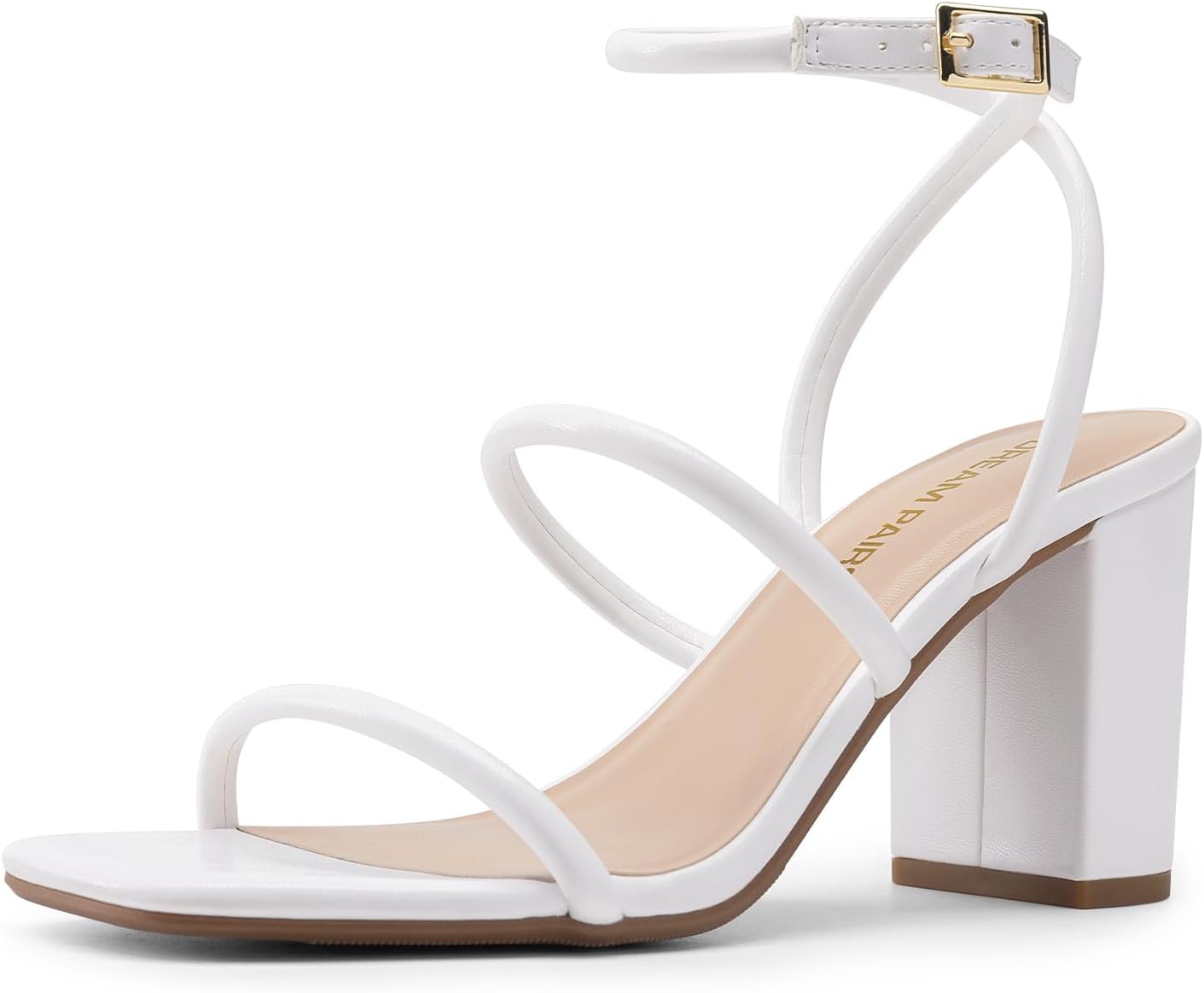 DREAM PAIRS Women Heels Chunky Square Open Toe Strappy Sandals