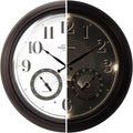18in Illuminated Outdoor Clock with Smart Night Light - Waterproof
